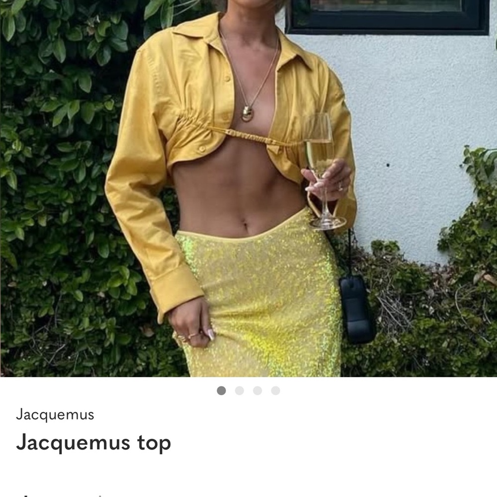Jacquemus Mustard Crop Top